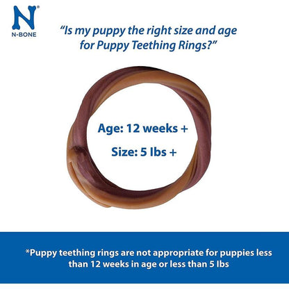 N-Bone Puppy Teething Ring Pumpkin Flavor 7.2 Oz/(6 Count)